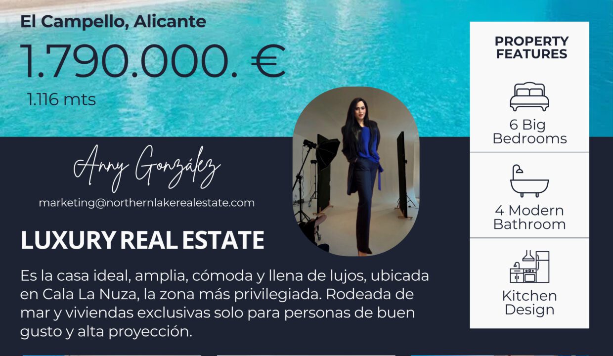 Blue White Modern Premium Real Estate Instagram Post - 1